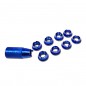 TUERCA INTERRUPTOR EMISORA ALUMINIO AZUL 8 unidades (Válido para emisoras Futaba y otras firmas)