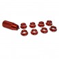 TUERCA INTERRUPTOR EMISORA ALUMINIO ROJO 8 unidades (Válido para emisoras Futaba y otras firmas)