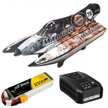 CATAMARAN MAD FLOW V3 BRUSHLESS F1 JOYSWAY 590mm (Con batería y cargador)