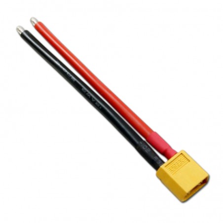 CONECTOR XT60 HEMBRA CON CABLE AWG12 (10cm)