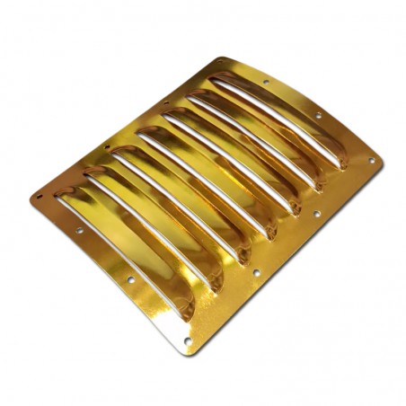 REJILLA VENTILACION ALUMINIO DORADA 120X100mm