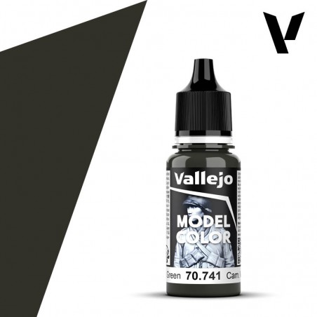 PINTURA VALLEJO MODEL COLOR CAMUFLAJE VERDE NEGRO 18ml