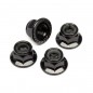 TUERCA FRENO M5 NEGRO ANODIZADO CON PESTAÑA HPI (4 unidades)