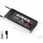 BATERIA LIPO 7.4V 3000MAH 30C RX JR