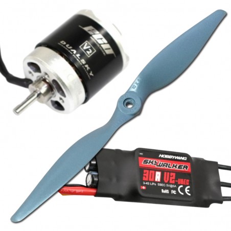 COMBO BRUSHLESS PARA AVION 800-1000g Peso en vuelo (Para Lipo 3S)