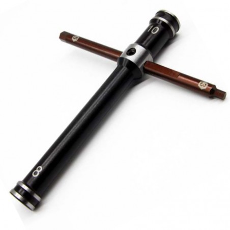 LLAVE DE BUJIA PRO EN ACERO (Vasos 8mm y 10mm y Allen 5mm y 3mm)