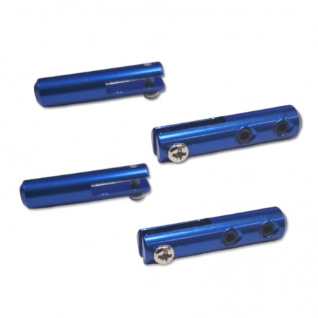QUICK LINKS PARA VARILLA 2MM ALUMINIO  AZUL MIRACLE (4 unidades)