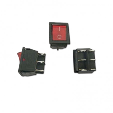 INTERRUPTOR CON LUZ 6 PINS 125V 20A