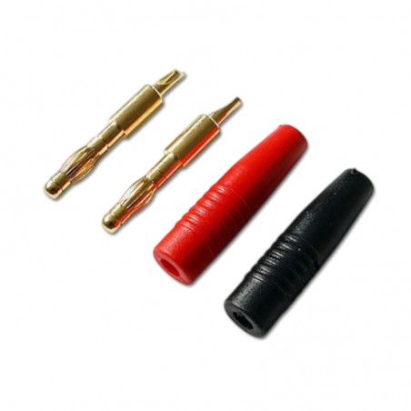 BANANAS ORO 4mm (1 rojo y 1 negro)