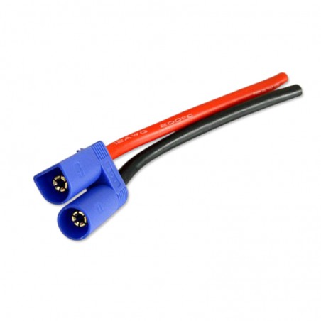 CONECTOR EC5 MACHO CON CABLE 10cm AWG12