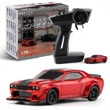 COCHE TB-C75 ROJO TURBO RACING RTR 1:76