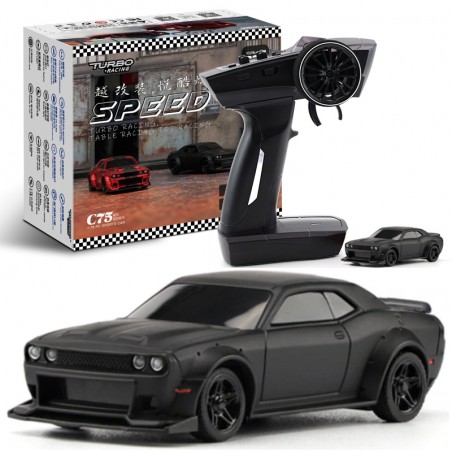 COCHE TB-C75 NEGRO 1:76 TURBO RACING RTR