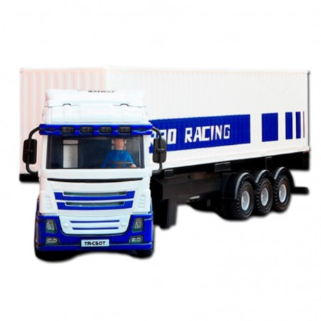 CAMION CON REMOLQUE TB-C50 1/76 BLANCO TURBO RACING