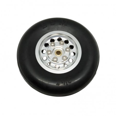 RUEDA GOMA CON LLANTA ALUMINIO CNC 89mm