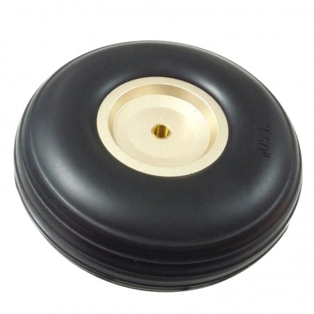 RUEDA GOMA LLANTA ALUMINO DORADO 89mm