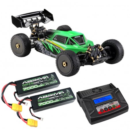 COCHE BUGGY 1/8 STOKE V2 VERDE 4S RTR (Con 2 baterias 2S 7000 y cargador)