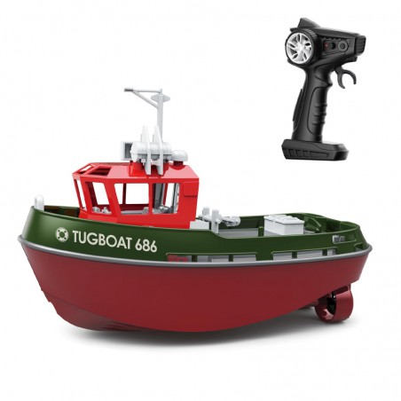 LANCHA TUGBOAT 230mm VERDE (Con batería y cargador)