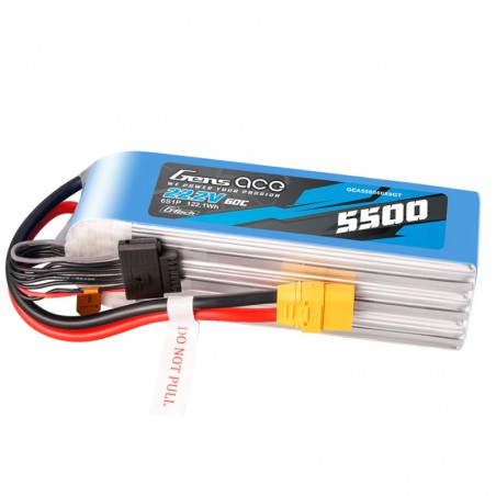 BATERIA LIPO 22.2V 5500mAh 60C GENS ACE (Conector XT-90)