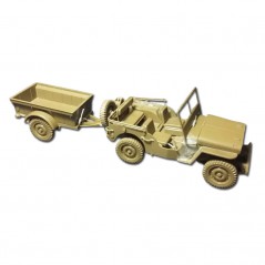 MAQUETA COCHE WILLYS JEEP CON TRAIL 1/35 ITALERI