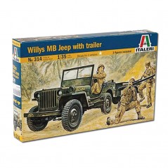 MAQUETA COCHE WILLYS JEEP CON TRAIL 1/35 ITALERI
