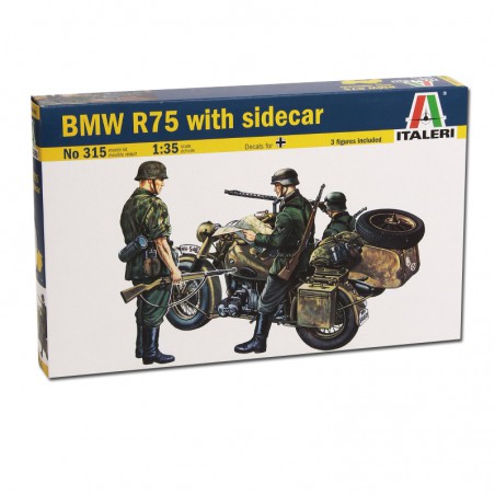 MAQUETA MOTO BMW R75 1/35 CON SIDECAR ITALERI