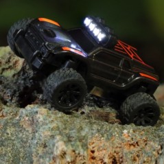 COCHE TB-C81 OFFROAD 1:76 TURBO RACING RTR GRIS Y NARANJA (Incluye batería y cargador)