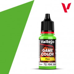 PINTURA VALLEJO GAME COLOR VERDE FLUORESCENTE 18ML