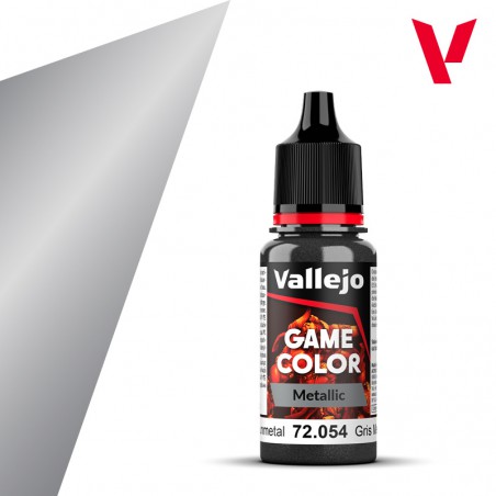 PINTURA VALLEJO GAME COLOR GRIS METALIZADO OSCURO 18ml