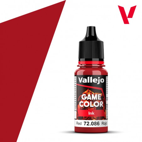 PINTURA VALLEJO GAME COLOR INK ROJO 18ml (Lavado o tinta)