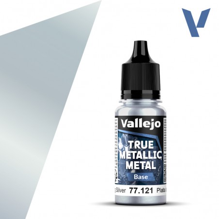 PINTURA VALLEJO TMM PLATA DE LEY 18ml (True Metallic Metal)