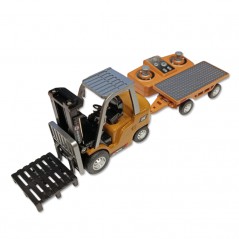 CARRETILLA ELEVADORA RC 4 CANALES MINI ESCALA 1/64 (Con batería interna y cargador)