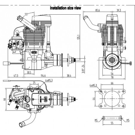 MOTOR GASOLINA NGH GF 38 4T