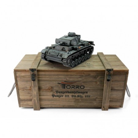 TANQUE 1/6 PANZER III GRIS TORRO TANK PRO