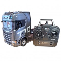 CAMION TRANSPORTE HUINA SCANIA 770S 1/18 RTR PLATA