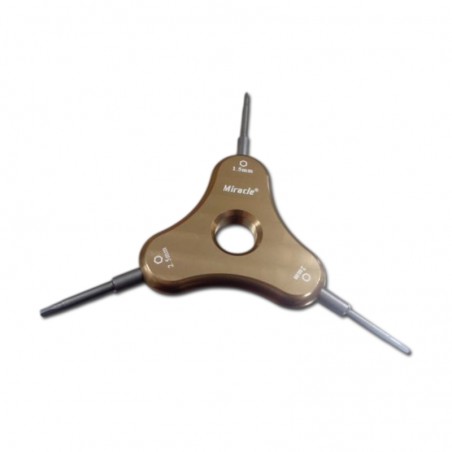 LLAVE ALLEN TRIPLE 1.5mm , 2mm y 2.5mm DORADO MIRACLE