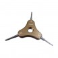 LLAVE ALLEN TRIANGULAR 1,5/2/,5MM DORADO MIRACLE