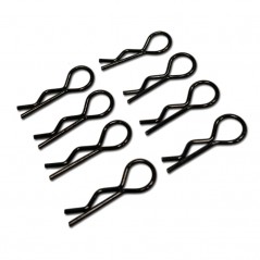 CLIP CARROCERIA 1/10 NEGRO (8 unidades)