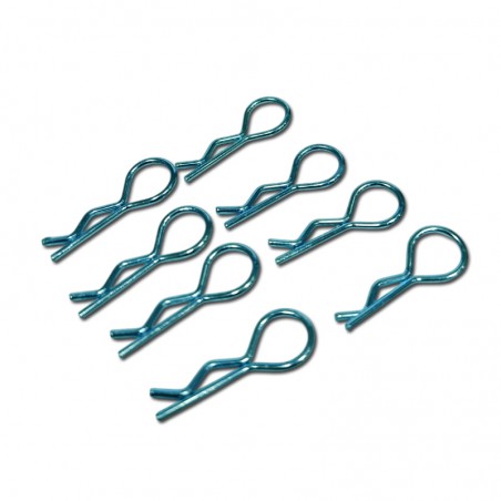 CLIP CARROCERIA 1/10 AZULES (8 unidades)