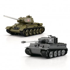 JUEGO TANQUES 1/30 RC TIGER I + T-34/85 IR