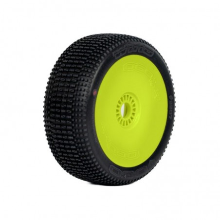 RUEDA BUGGY 1/8 WIND CLAY SUPER SOFT OGO RACING AMARILLA (2 unidades)