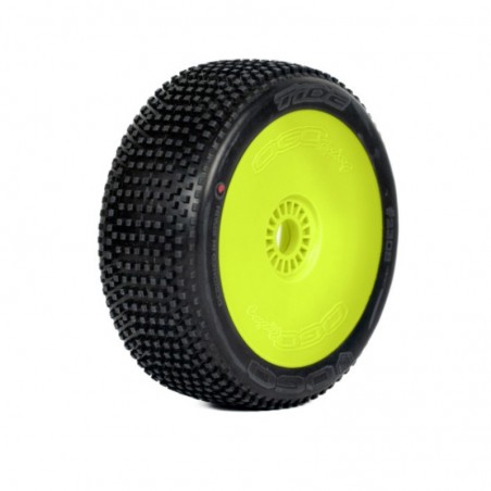 RUEDA BUGGY 1/8 TIDE CLAY SUPER SOFT OGO RACING AMARILLA (2 unidades)