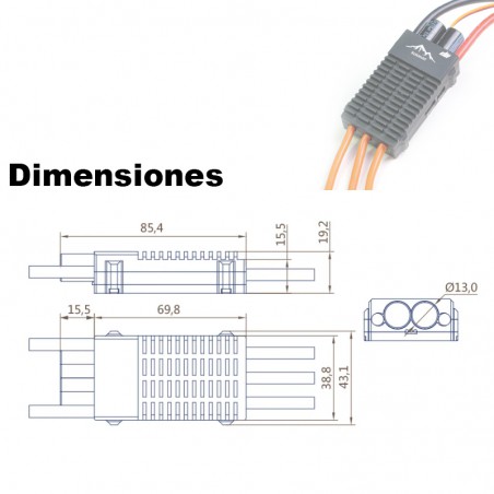 VARIADOR SUMMIT 120HV DUALSKY (120A , 4S A 14S)