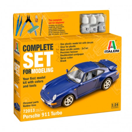 MAQUETA PORSCHE 911 1/24 TURBO ITALERI (Con pinturas, pincel y herramientas)