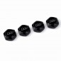 TUERCA RUEDA 1/8 CIEGA ALUMINIO NEGRA XTR (4 unidades)