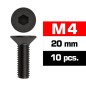 TORNILLOS ALLEN M4X20 AVELLANADO (10) INOX
