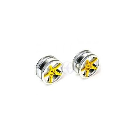 LLANTAS PLATA/AMARILLA TS-4 TUNNING *