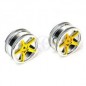 LLANTAS PLATA/AMARILLA TS-4 TUNNING